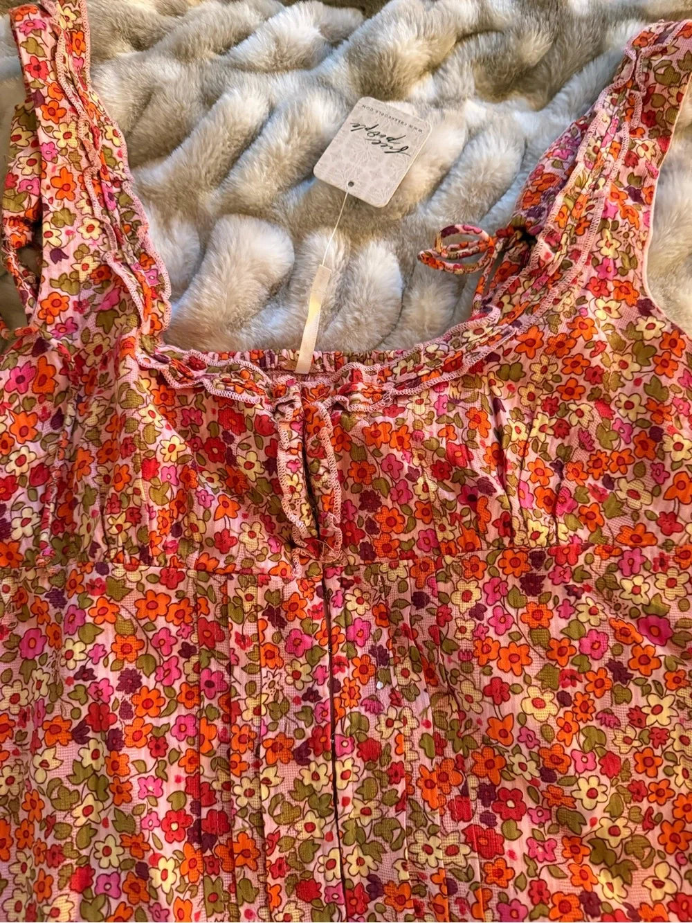 Free People copper tag spring blossom combo 2pc set
